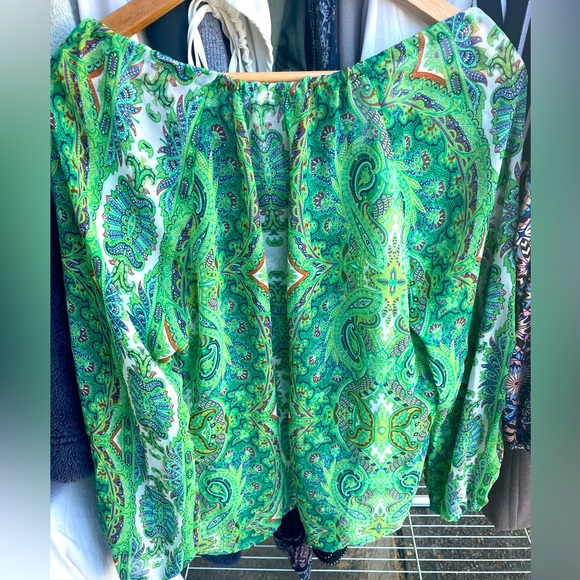 ⭐️Host Pick⭐️ Spanish designed sheer green long- sleeve blouse - Picture 4 of 7